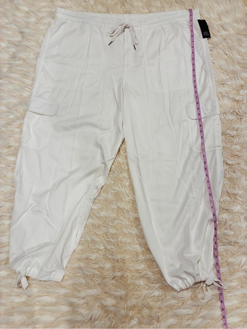 wild fable Relaxed White Drawstring Cargo Joggers NWT 3X - Picture 16 of 16